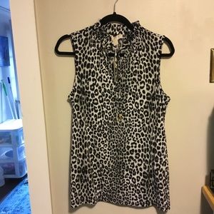 Michael Kors animal print sleeveless top
